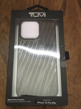 NEW Tumi iPhone 15 Pro Max Phone Case - Transparent Black - 19 Degree